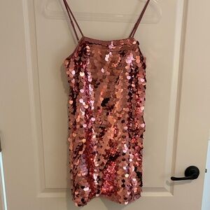 A New Day Shimmering Pink Sequin Top